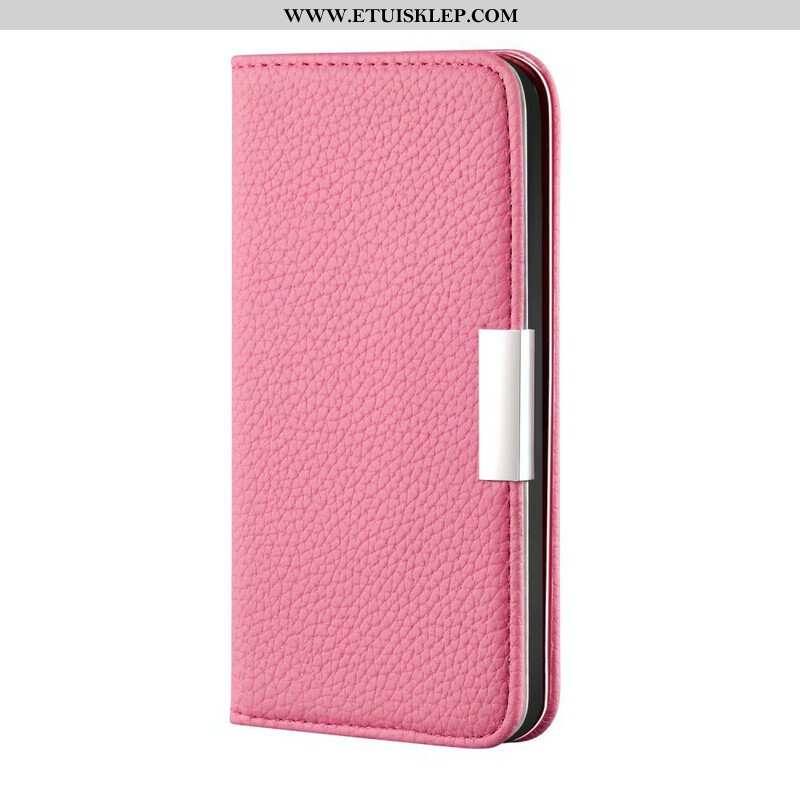 Etui Na Telefon do iPhone 13 Pro Max Etui Folio Liczi Ze Sztucznej Skóry Ultra Szykowny